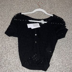 NWT h&m knitted short sleeve cardigan size xs